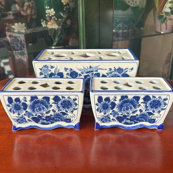 Three (3) FUN Delft Bricks Jasmijn Holland Tulipiere Frog Tulipier Pique Fleur - Picture 2 of 5